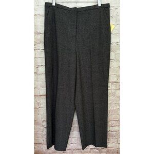 Dialogue Womens Dress Career Pants Size 16 Black Tweed QVC Straight Leg NEW